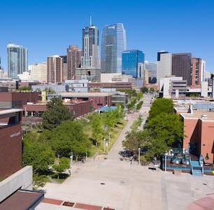 MSU Denver campus and downtown