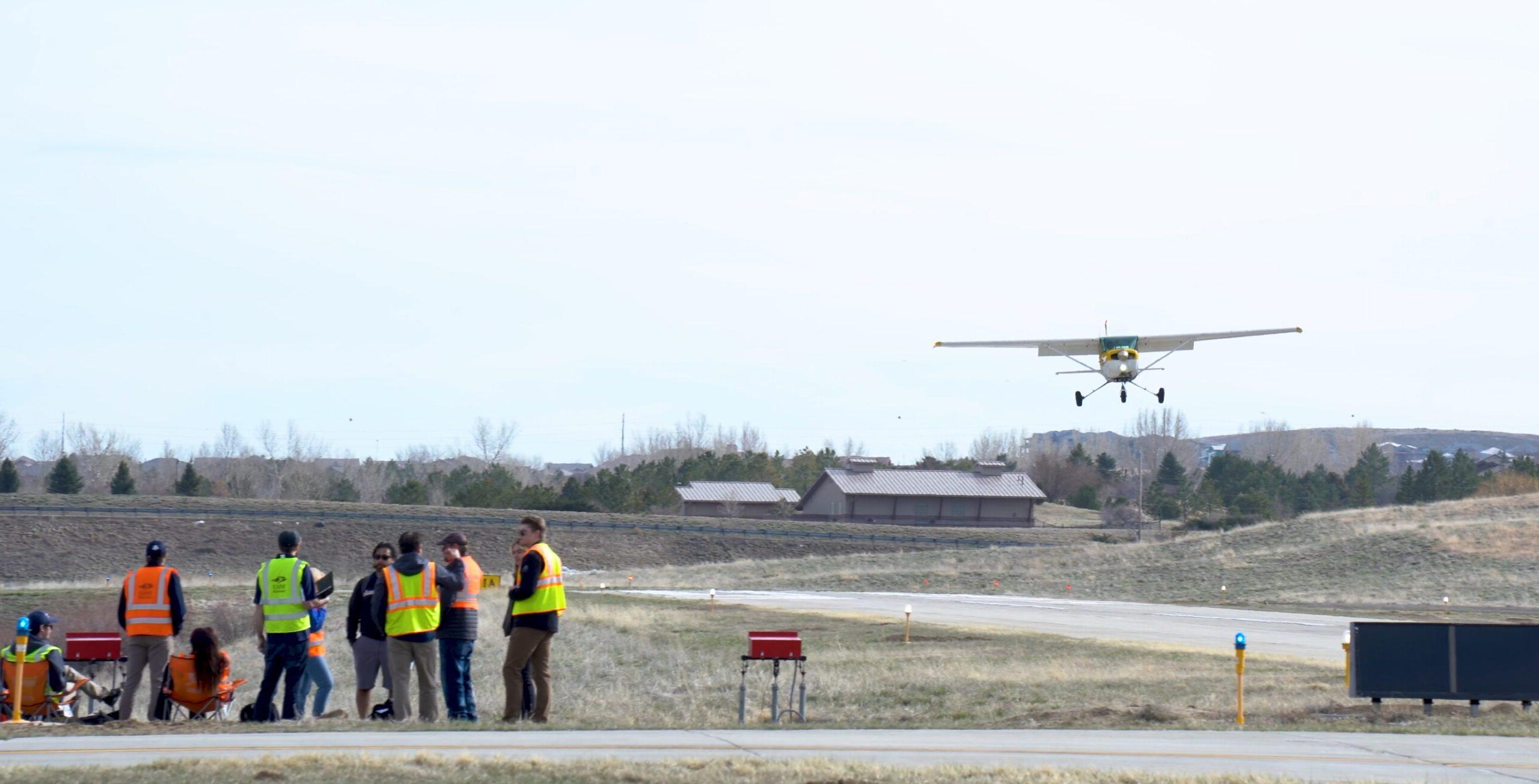 The MSU Denver precision flight team practices at Erie Municipal Airport.